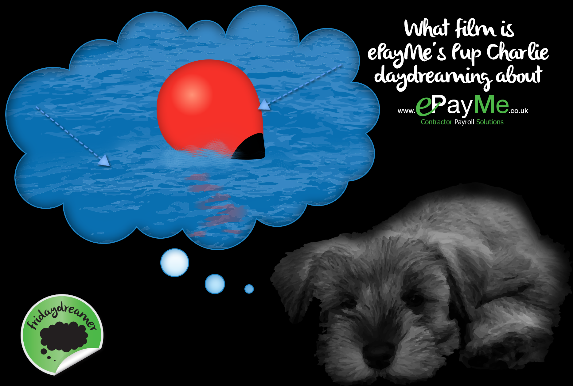 Fridaydreamer - can you guess the film that ePayMe's puppy is daydreaming about