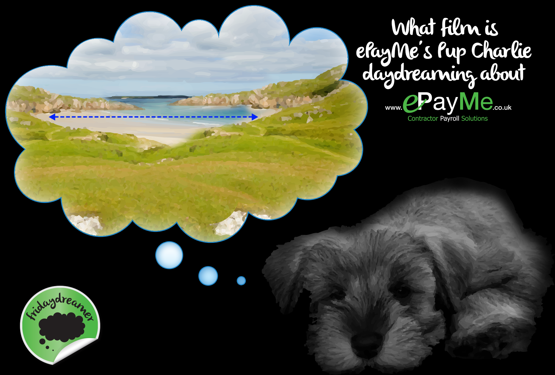 Fridaydreamer - can you guess the film that ePayMe's puppy is daydreaming about